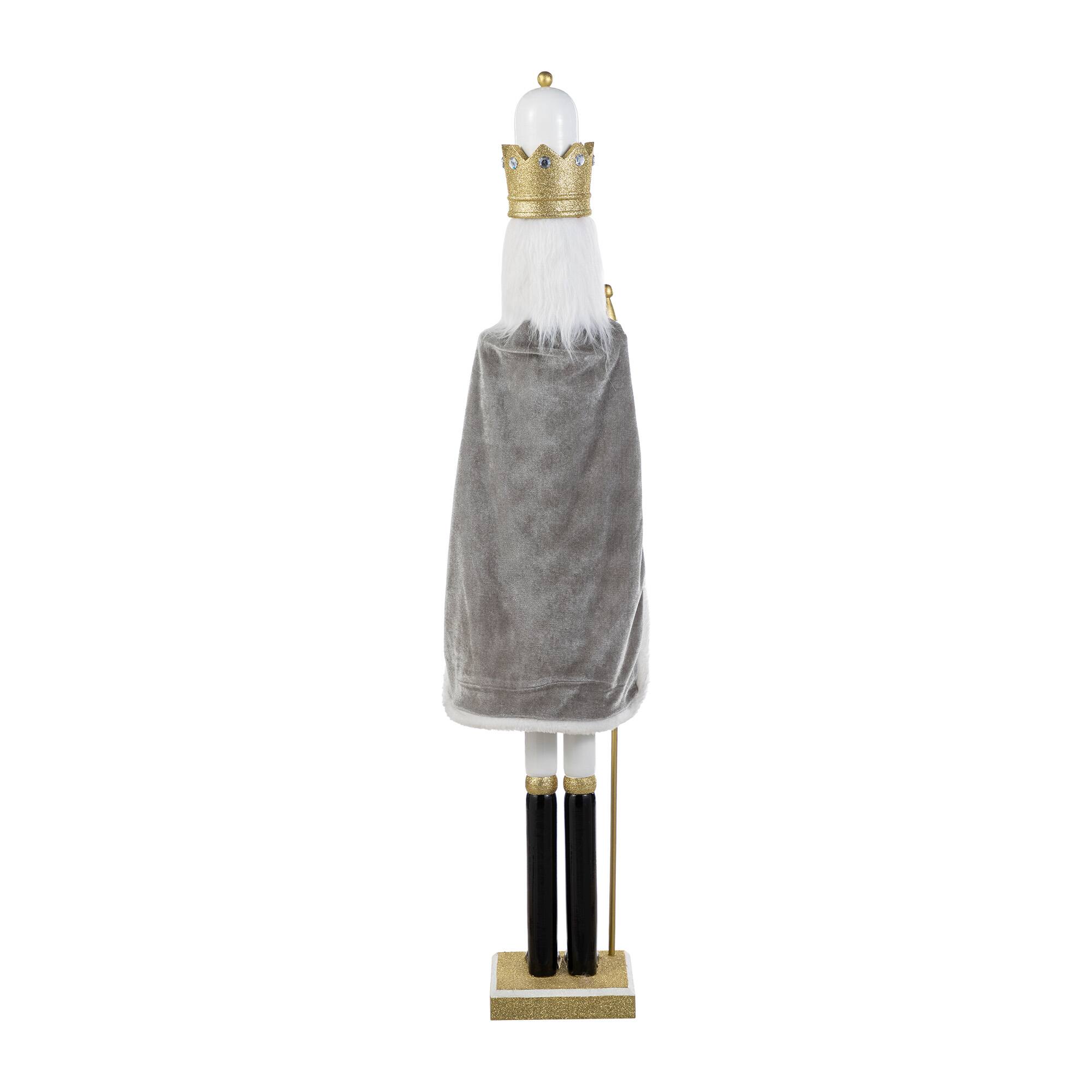 Glitzhome® 42"H Wooden Christmas Gold Dressed King Nutcracker
